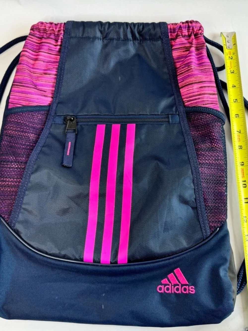 Adidas Unisex Alliance ll Sackpack Backpack In Hot Pink/Navy Blue